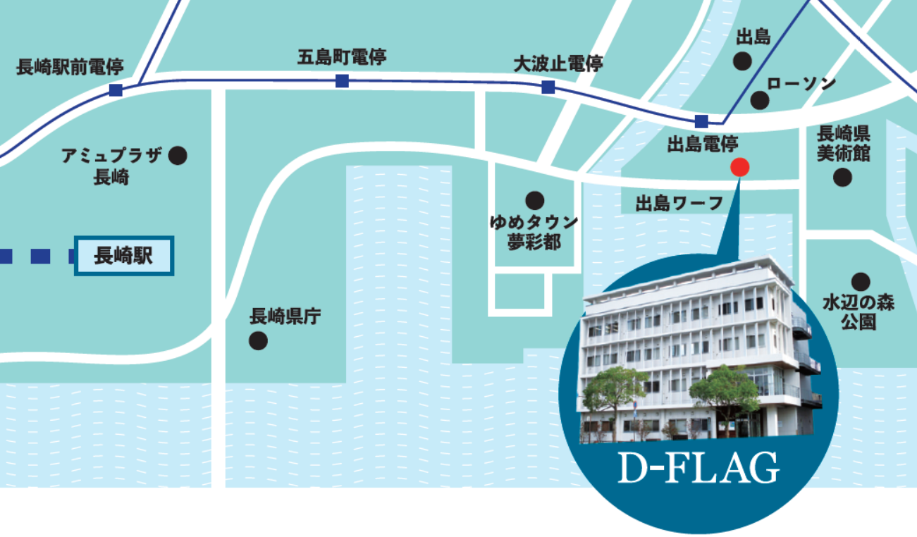 D-FLAG周辺地図