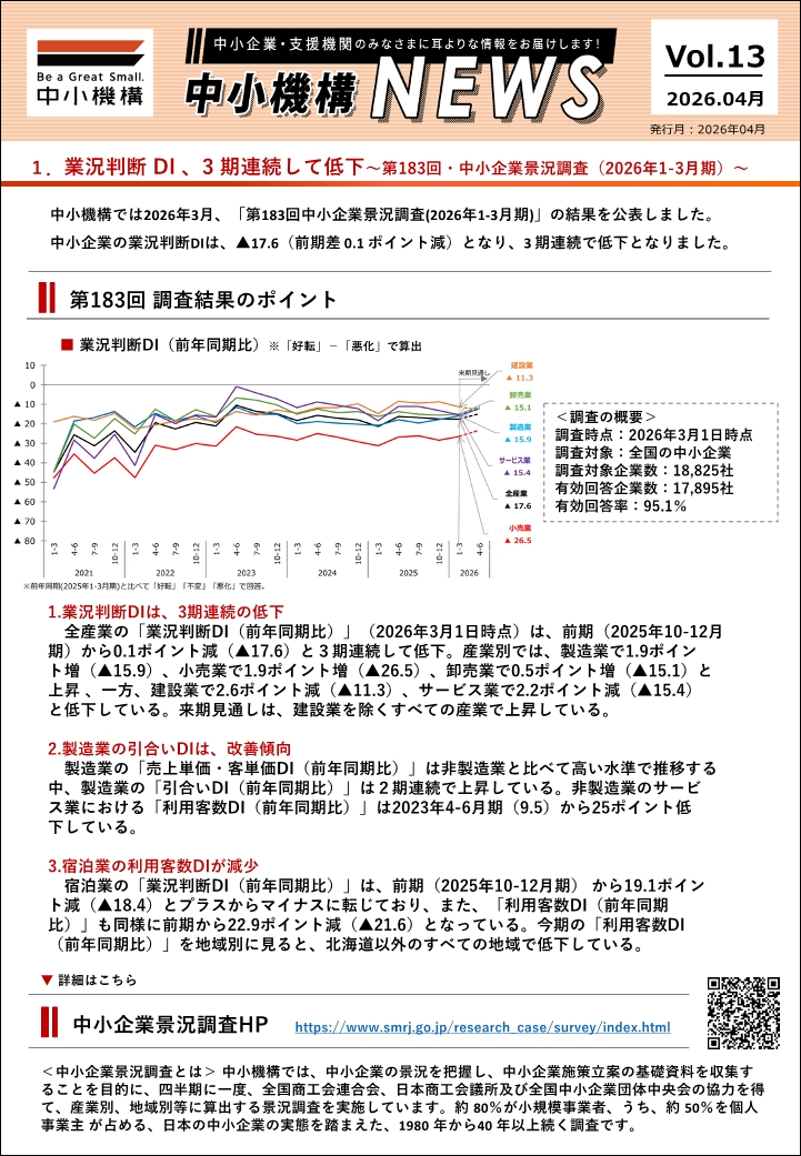 中小機構ニュースvol.13 1ページ